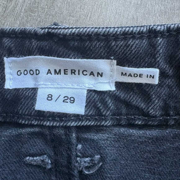 GOOD AMERICAN NWT Denim Crystal Trim Skirt Size 8 $150‎ Retail - Picture 7 of 10